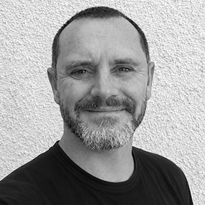 Photo of Jonathan Southgate in black and white